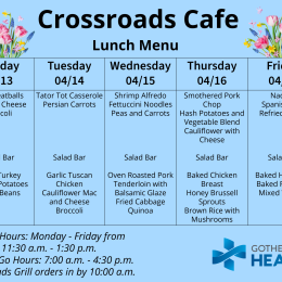 Lunch Menu April 13-17