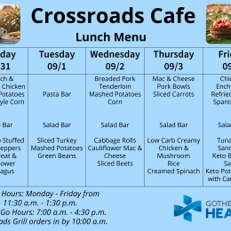 Cafe Menu for Aug 31-Sept 4