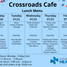 Lunch Menu July 20- 24