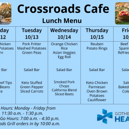 Lunch menu for Oct. 12-16