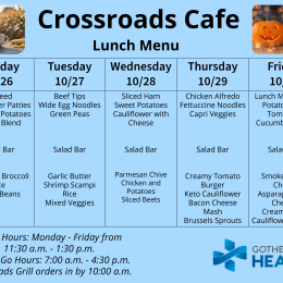 Lunch menu for Oct. 26-30