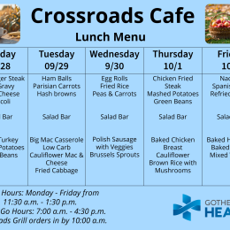 Cafe menu for Sept. 28-Oct. 2