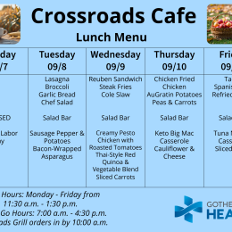 Cafe Menu for Sept 4-7