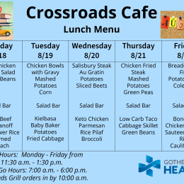 August 18-22 Lunch Menu 