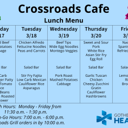 Lunch Menu for Mar 17-21
