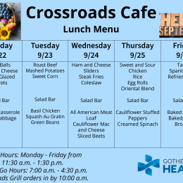 Lunch Menu September 22- 26