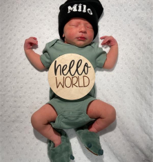 Newborn photo of Milo Blair 