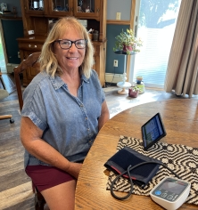 Mary Finke with remote patient monitoring