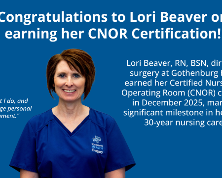 Headshot of Lori Beaver on recognition graphic