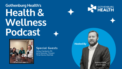 Cover for health & wellness podcast featuring host and special guests